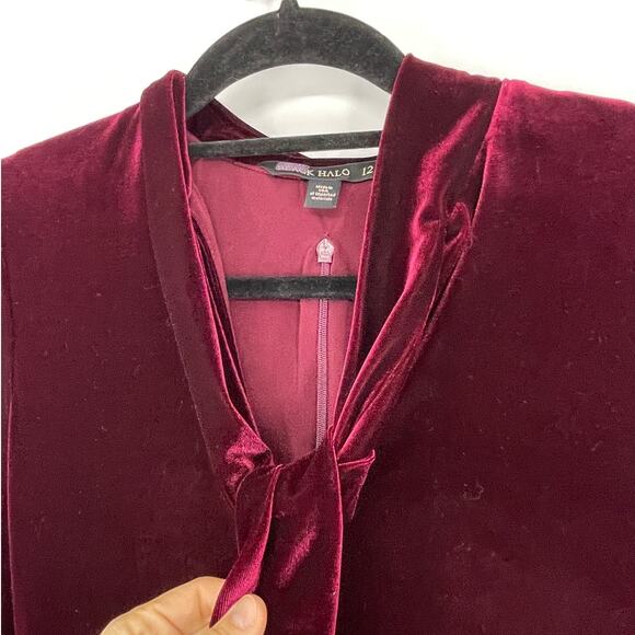 Black Halo Red Velvet Ruby Dress Size 12 - Picture 7 of 9